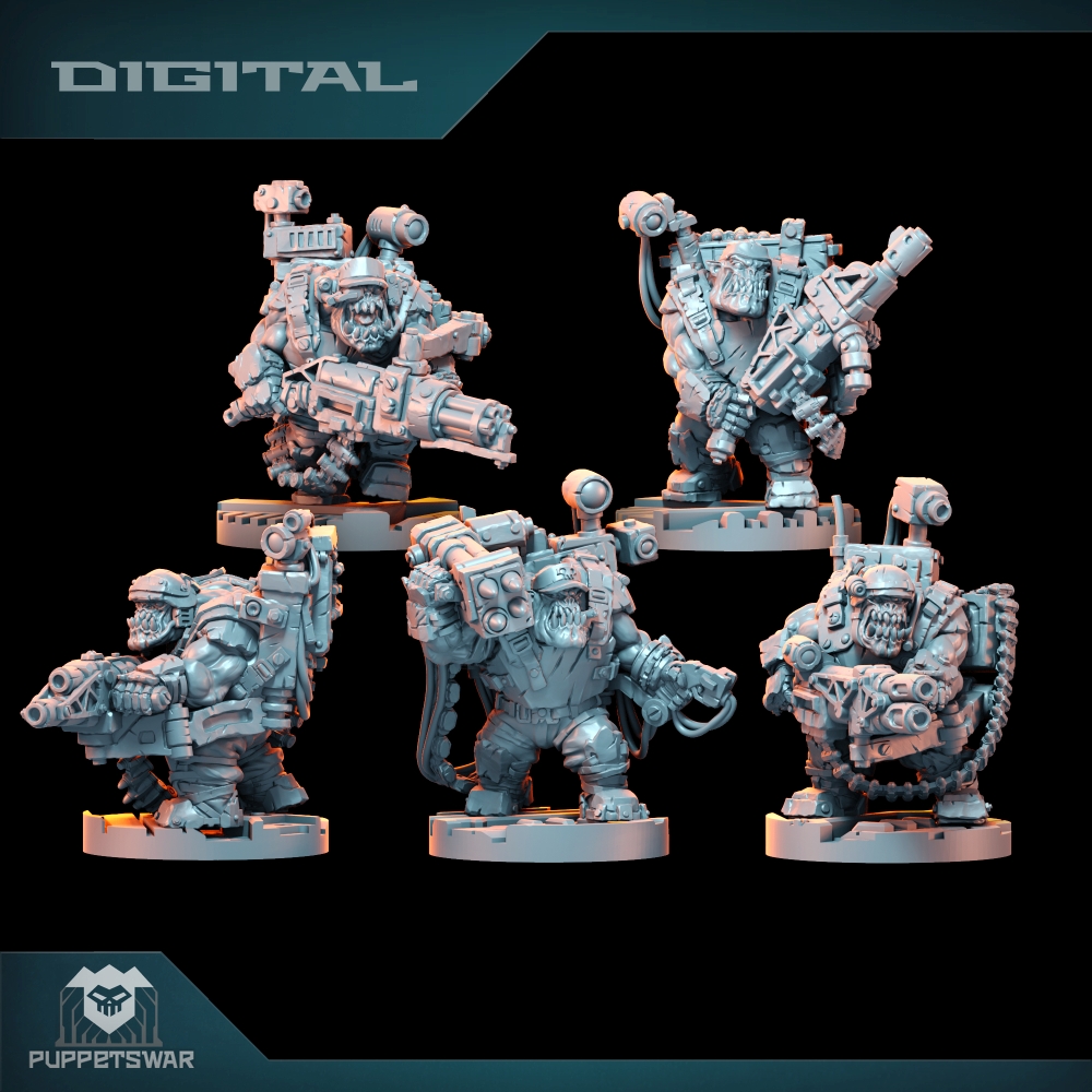 3D Printing Material - Orc Ultimate Badasses Squad, Green Skin