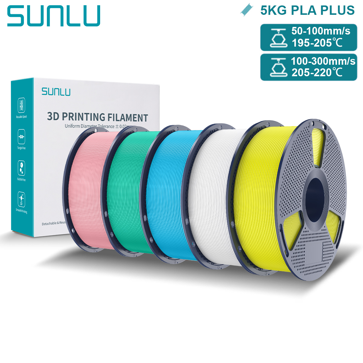 SUNLU Pla Plus 3D Filament 1.7 - 3D Printing Fdm 评论和价格