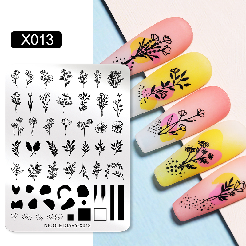 NICOLE DIARY Leaves Flower Nai - 3D Printing Templates Free 评论和价格