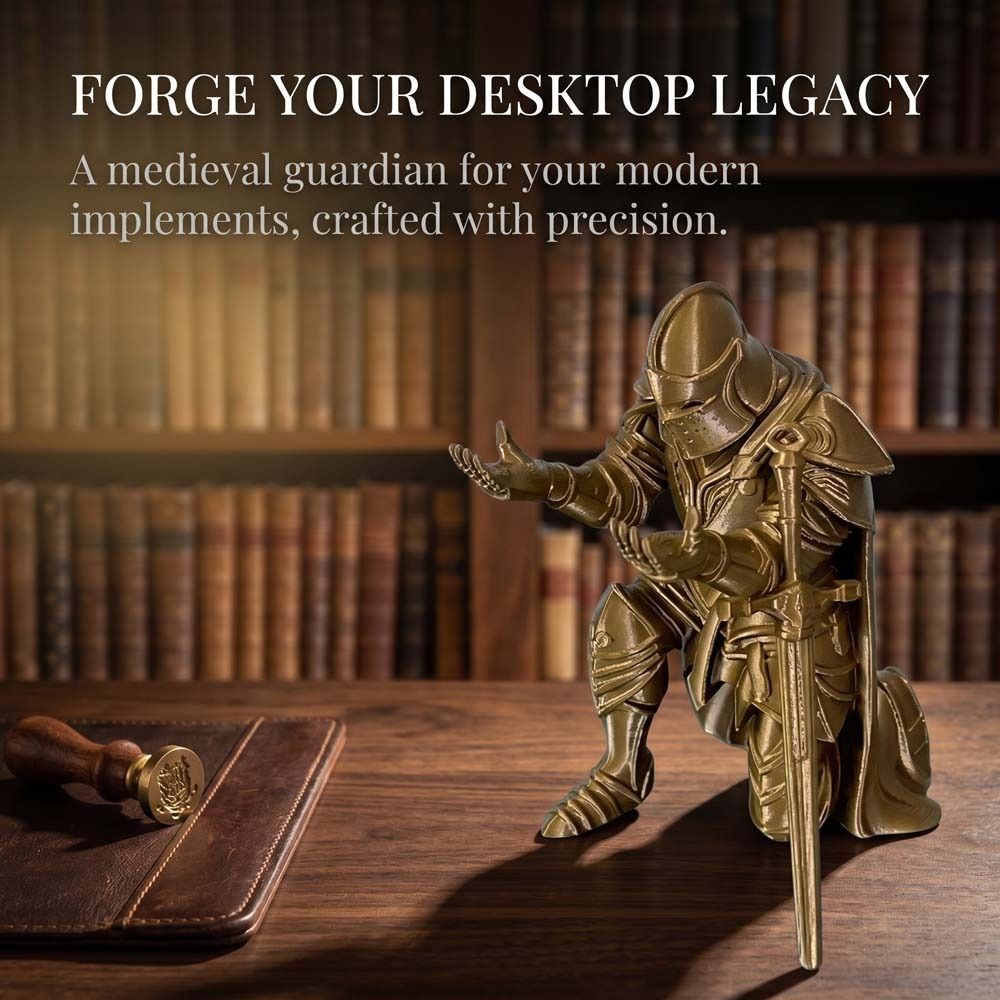 Funny Kneeling Knight Pen Hold - 3D Printing Holder 评论和价格