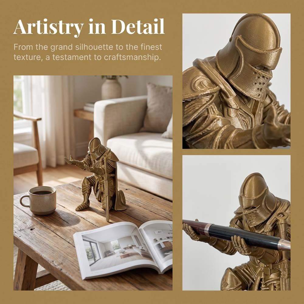 Funny Kneeling Knight Pen Hold - 3D Printing Holder 评论和价格
