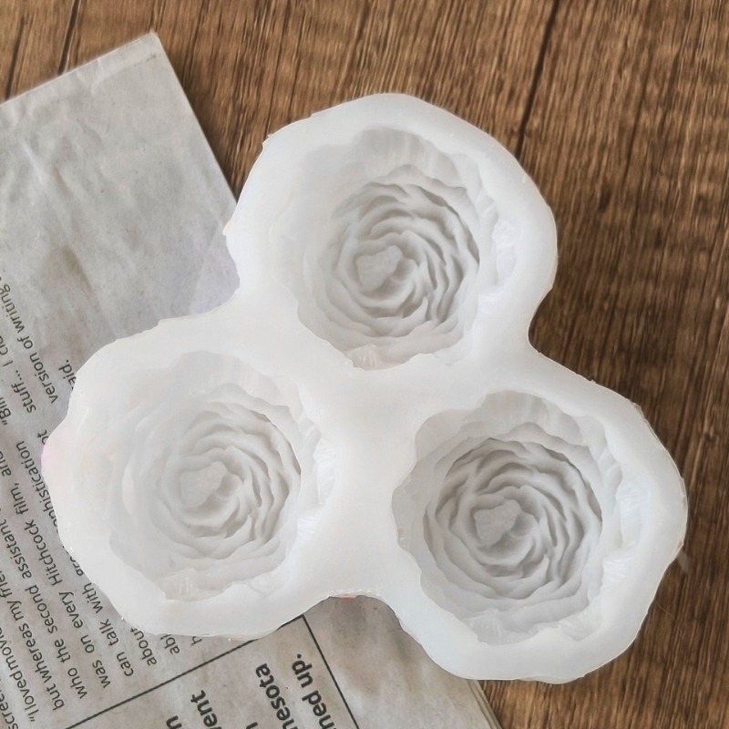 3pcs/set Peony Flower Candle S - 3D Printing Concrete 评论和价格